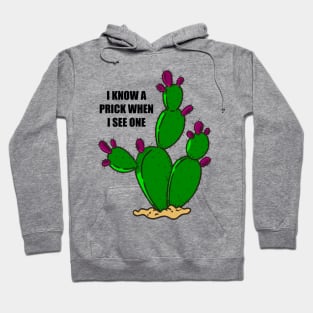 I KNOW A PRICK WHEN I SEE ONE Hoodie